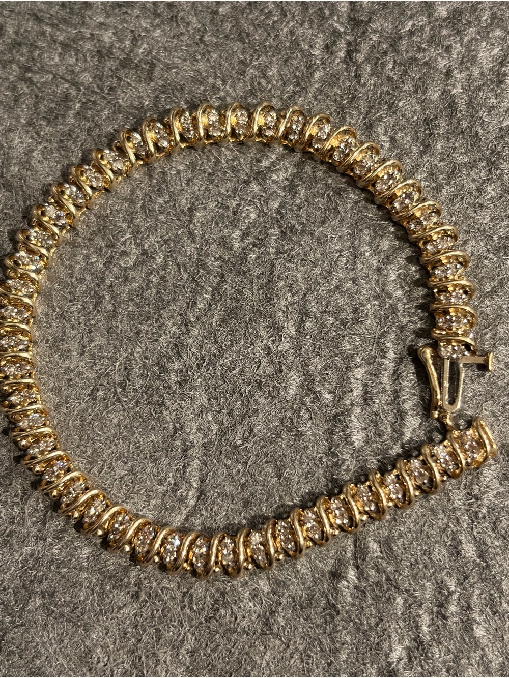 Vintage 10K Gold 2 CTW Natural Diamond Bracelet JCPenney Certificate 13g